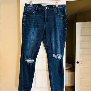 KanCan Dark Blue Distressed Skinny Jeans